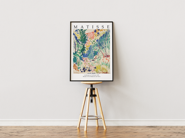 Matisse plakat med maleriet Landscape at Collioure fra 1905 i farverig fauvistisk stil.