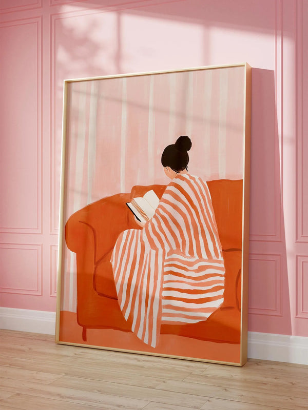 Lagom Reading Lady Plakat