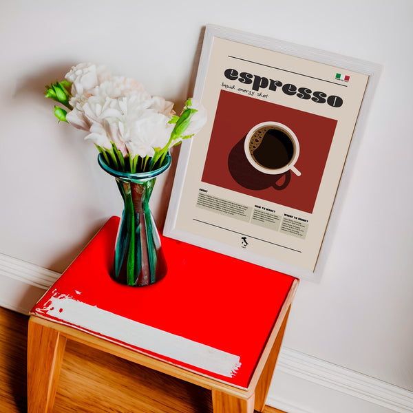 Espresso Liquid Energy Shot Plakat