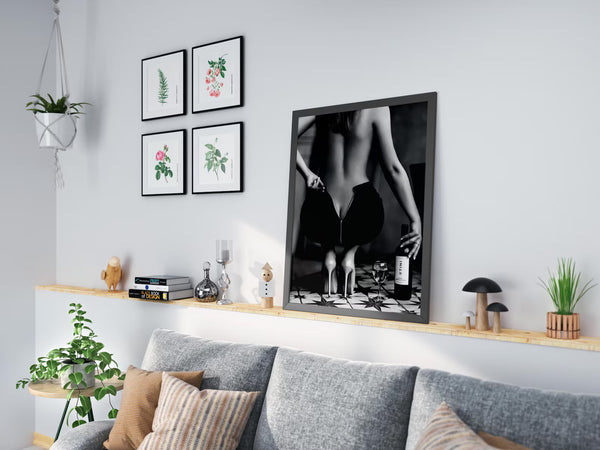 Champagne Glam – Fashion Plakat med luksuriøst design i moderne stil. Perfekt til modeelskere og billedvægge.