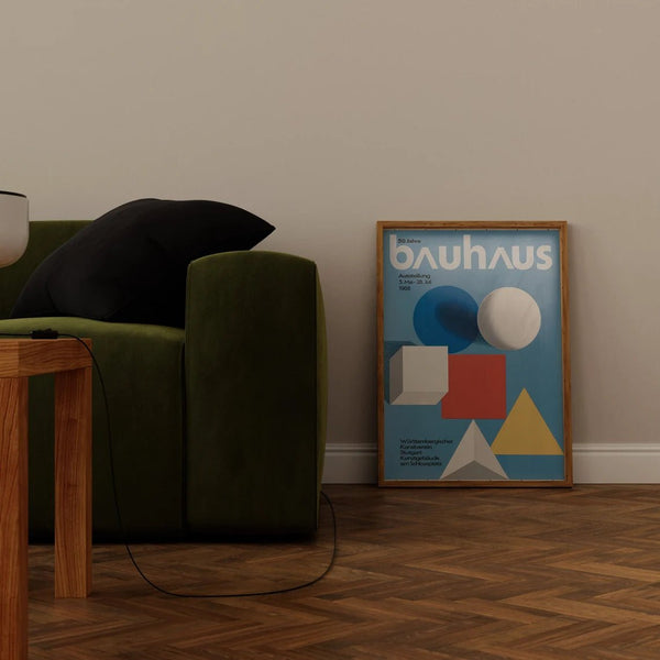 50 Jahre - Bauhaus Plakat | Tidløs Modernistisk Kunst