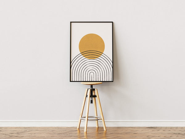 Skab et stilrent look med Abstract Door Down Plakat. En elegant abstrakt plakat med geometriske former og moderne design. Perfekt til enhver boligindretning.