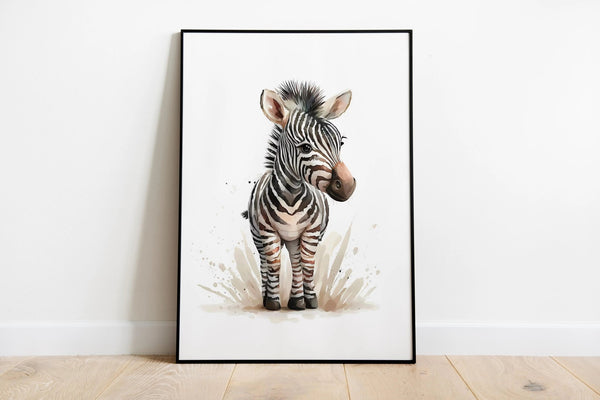 Børneplakat med dyr - "Zebra" Ellens Shop