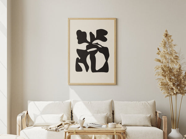 Galerie Abstrakt plakaten er den ideelle tilføjelse til ethvert hjem med en moderne og minimalistisk indretning