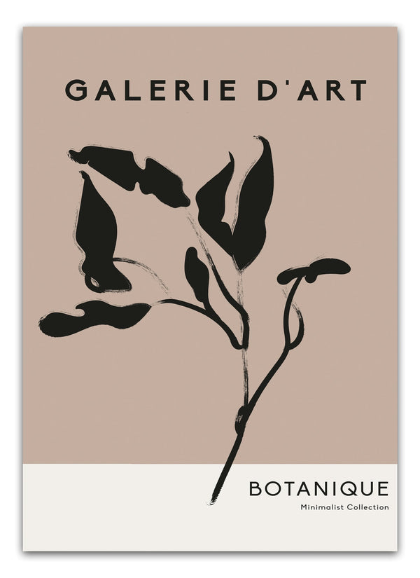 Galerie D'Art Botanique plakaten kombinerer moderne og abstrakte elementer med botaniske motiver