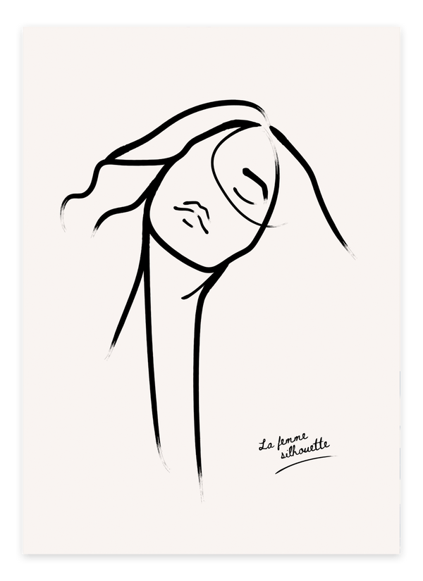 La Femme - Silhouette Plakat | Elegant & Stilren Kunst