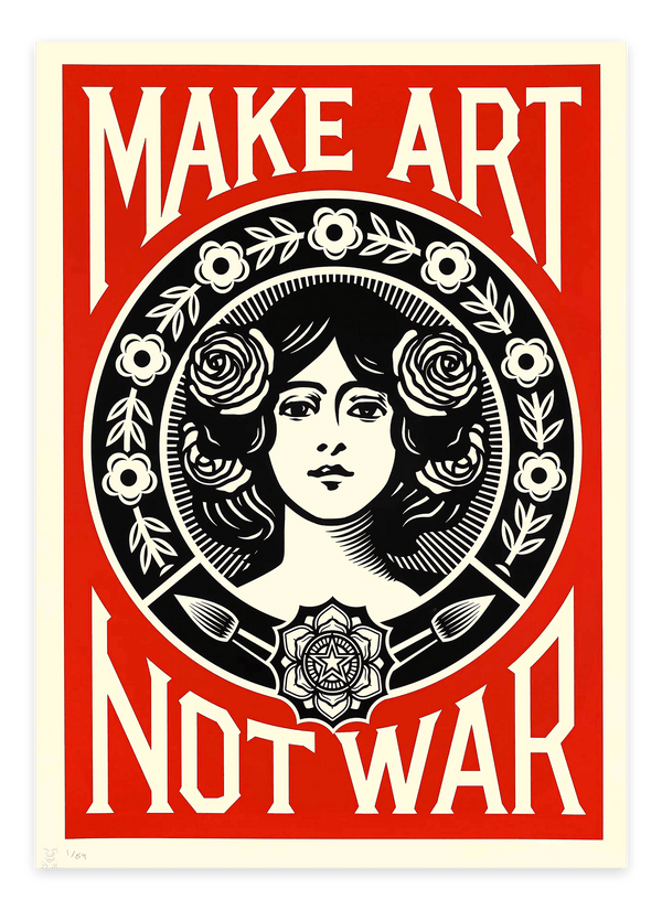 Make Art Not War Plakat