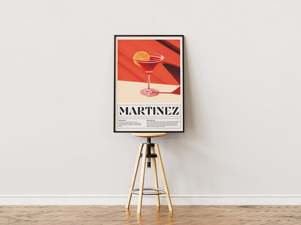 Martinez Cocktail Plakat