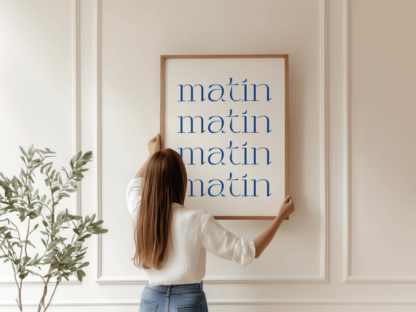 Matin Matin Plakat | Poetisk Plakat med Fransk Morgenstemning