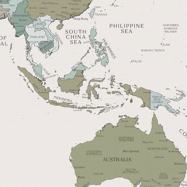 Moderne Verdenskort Plakat