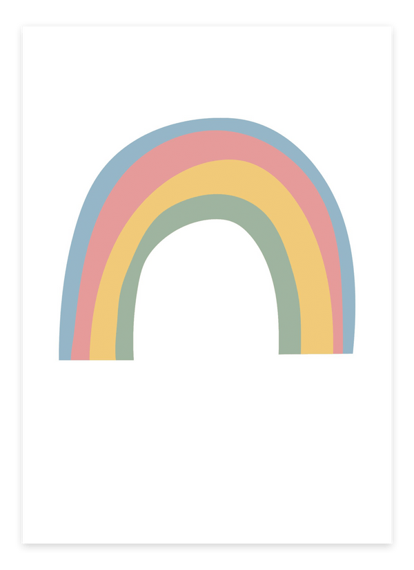 Regnbue Børneplakat