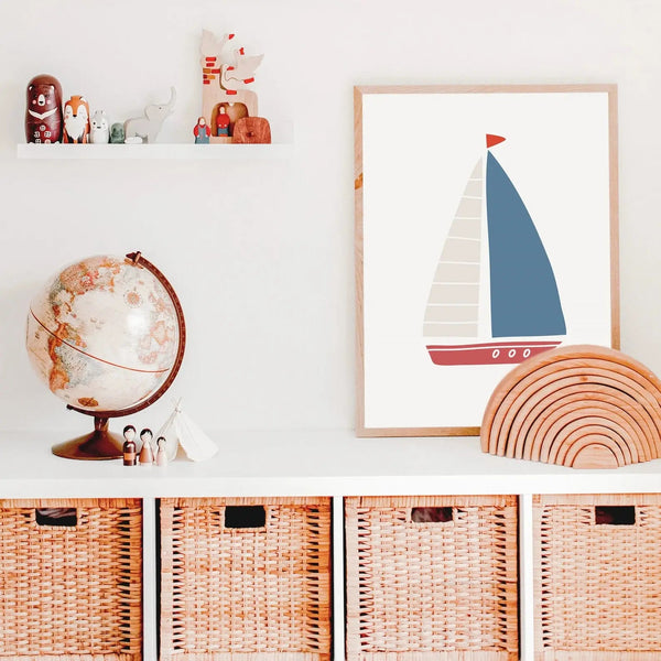 Sejlbådsplakat til børn - Børneplakat