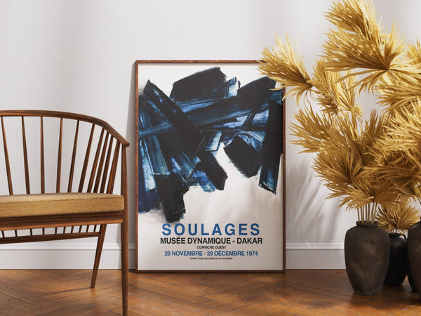 Abstrakt Plakat | "Soulages Midnight" Poster - Køb plakater