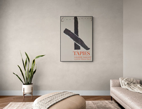 Tapies Croix Noire - Galerie Maeght Plakat