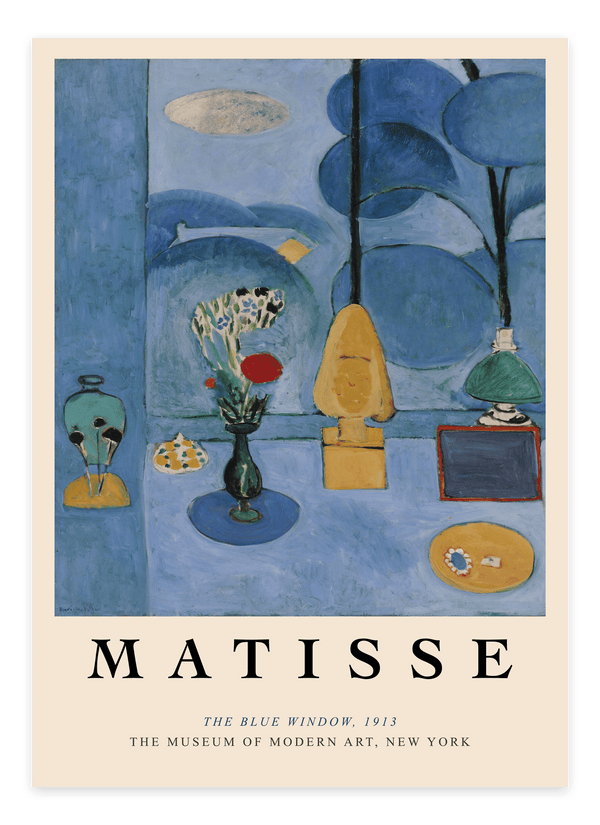 The Blue Window - Matisse Plakat | Farverig & Ikonisk Kunst