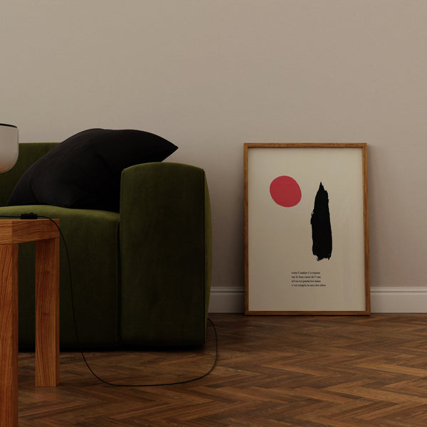 Tristan Tzara Poetry - Joan Miró plakat med surrealistisk design til kunstneriske hjem