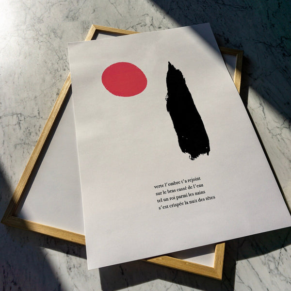 Tristan Tzara Poetry - Joan Miró plakat med surrealistisk design til kunstneriske hjem