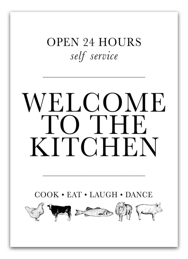 plakat-welcome-to-the-kitchen-hvid-plakat-342097