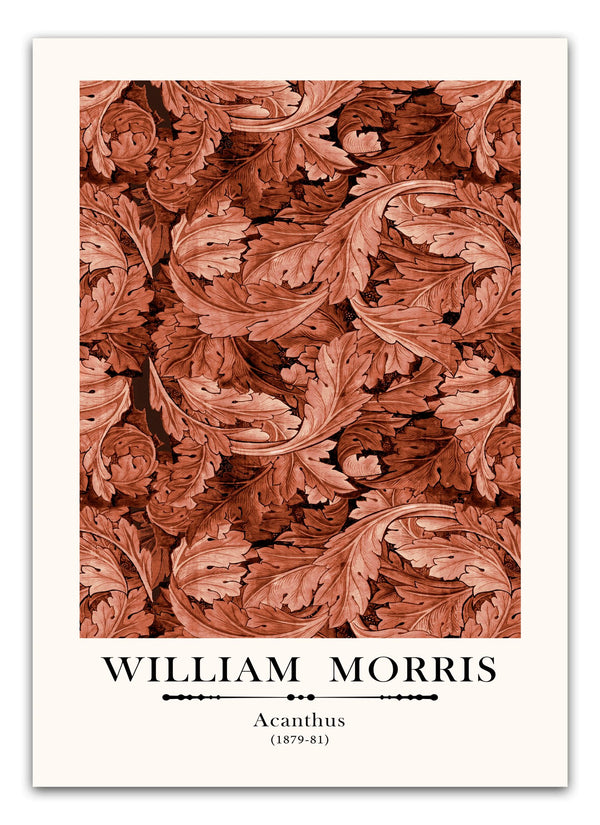 William Morris - Acanthus Rød Plakat