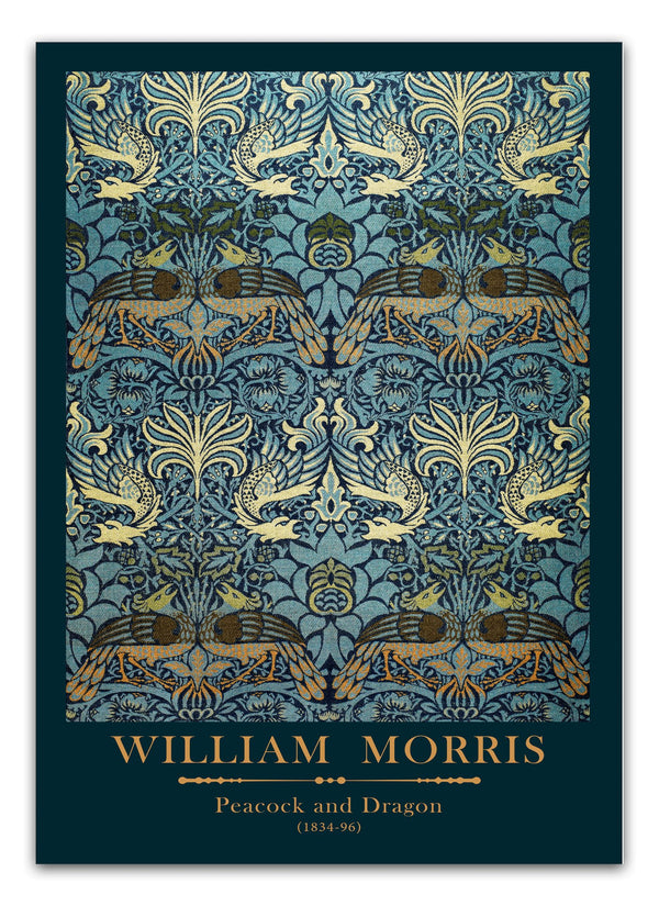 William Morris - Dark Peacock and Dragon Plakat