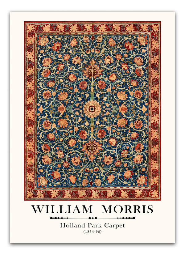 William Morris Plakat | "Holland Park Carpet" Rød Plakat