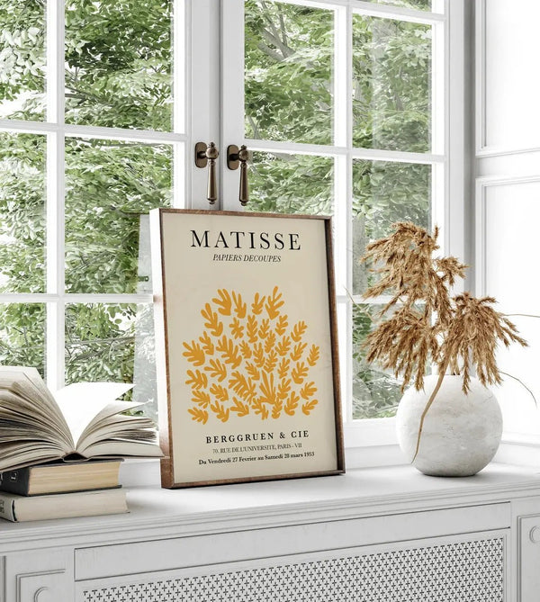 Gul Matisse Plakat | "Yellow Papiers Decoupes" Poster - Få leveret 2 dage