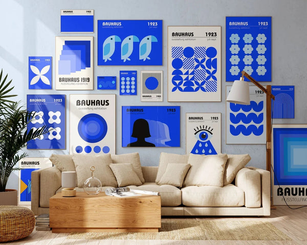 Blaue Poster