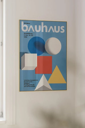 50 Jahre - Bauhaus Plakat | Tidløs Modernistisk Kunst