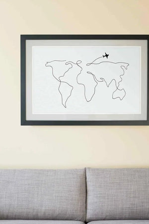 Verdenskort Tegning Plakat