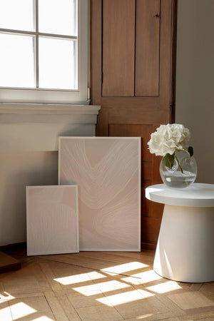 Soft Landscape Lines No.1 moderne plakat med abstrakte linjer i beige nuancer