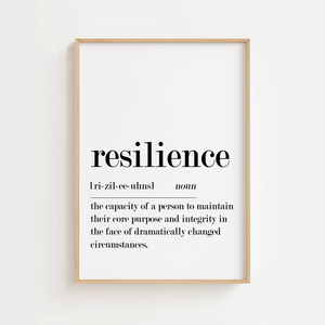 Resilience Definition Plakat