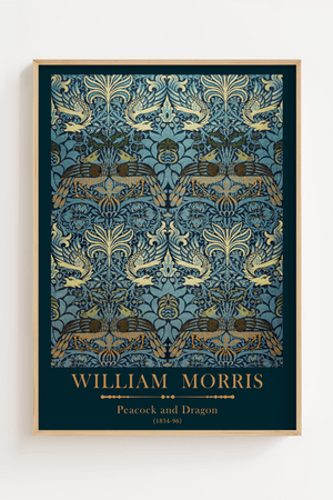 William Morris - Dark Peacock and Dragon Plakat