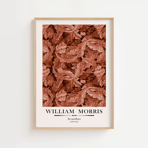 William Morris - Acanthus Rød Plakat