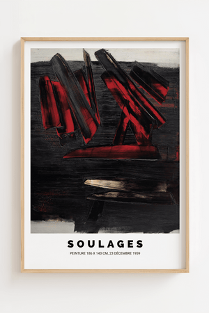 Red hour Soulages Peinture 186