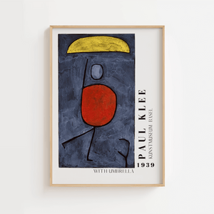 With Umbrella Paul Klee Plakat