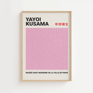 Pink Japansk Plakat af Yayoi Kusama
