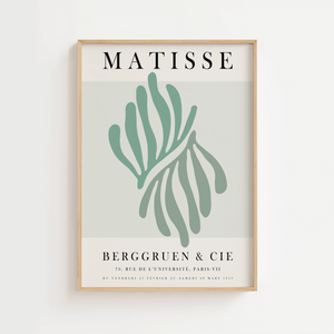 Forms Green Curves Plakat | Moderne Kunst i Grønne Nuancer
