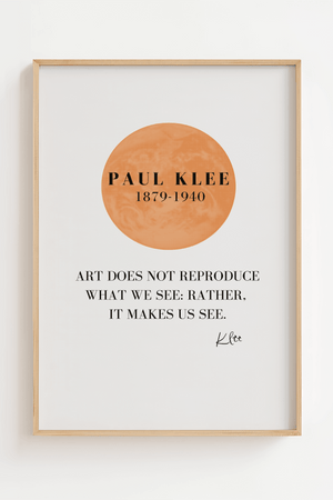 Quote Paul Klee Plakat