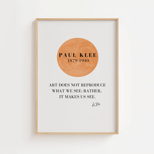 Quote Paul Klee Plakat