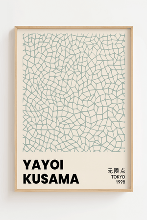Yayoi Kusama Tokyo Green Plakat | Farverig Moderne Kunst
