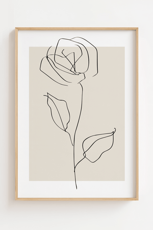 Botanisk Rose Plakat