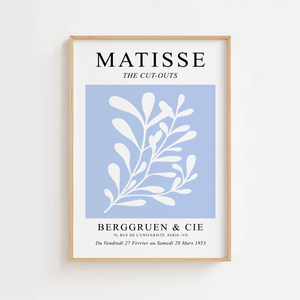 Lyseblå Flower – Matisse Plakat

