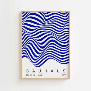 Bauhaus Blue Flow Plakat