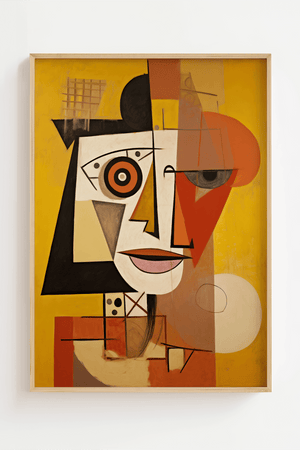 Selvportræt Kubisme 1)  - Picasso Plakat