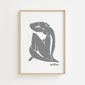 Grey Blue Madame Matisse Plakat