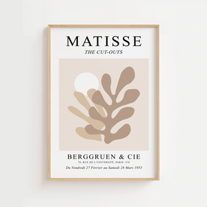 Beige Flour – Matisse Plakat | Organisk Kunst i Neutrale Toner
