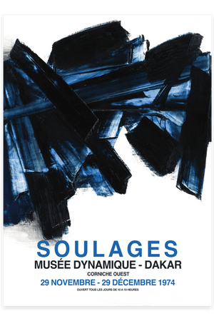 Abstrakt Plakat | "Soulages Midnight" Poster - Køb plakater 