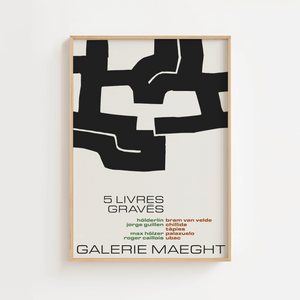 Galerie Maeght 5 Livres Plakat
