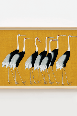 Syv storke Plakat Gul