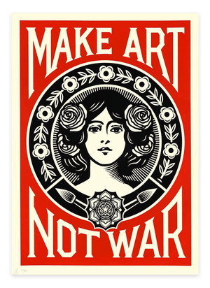 Make Art Not War Plakat